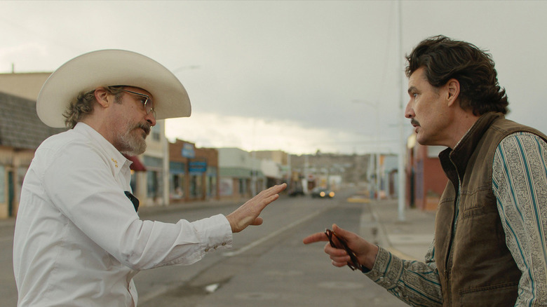 Joaquin Phoenix and Pedro Pascal meet on the New Mexico streets in Ari Aster's Eddington