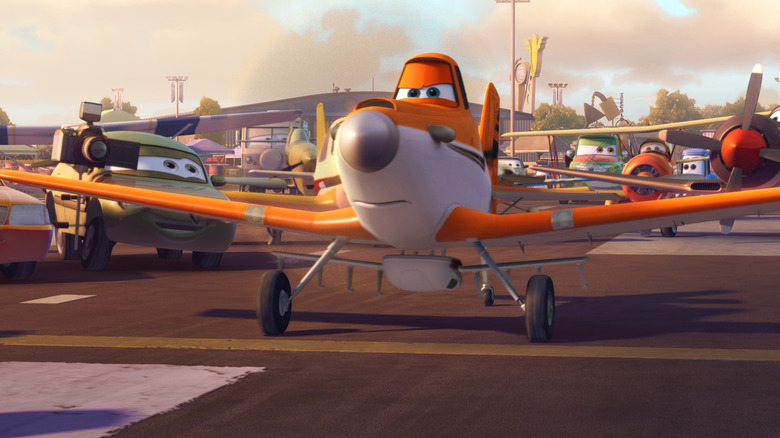 Dusty Crophopper posing on a launchpad in Planes