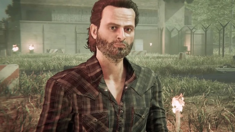 A poorly rendered Rick Grimes in The Walking Dead: Destinies